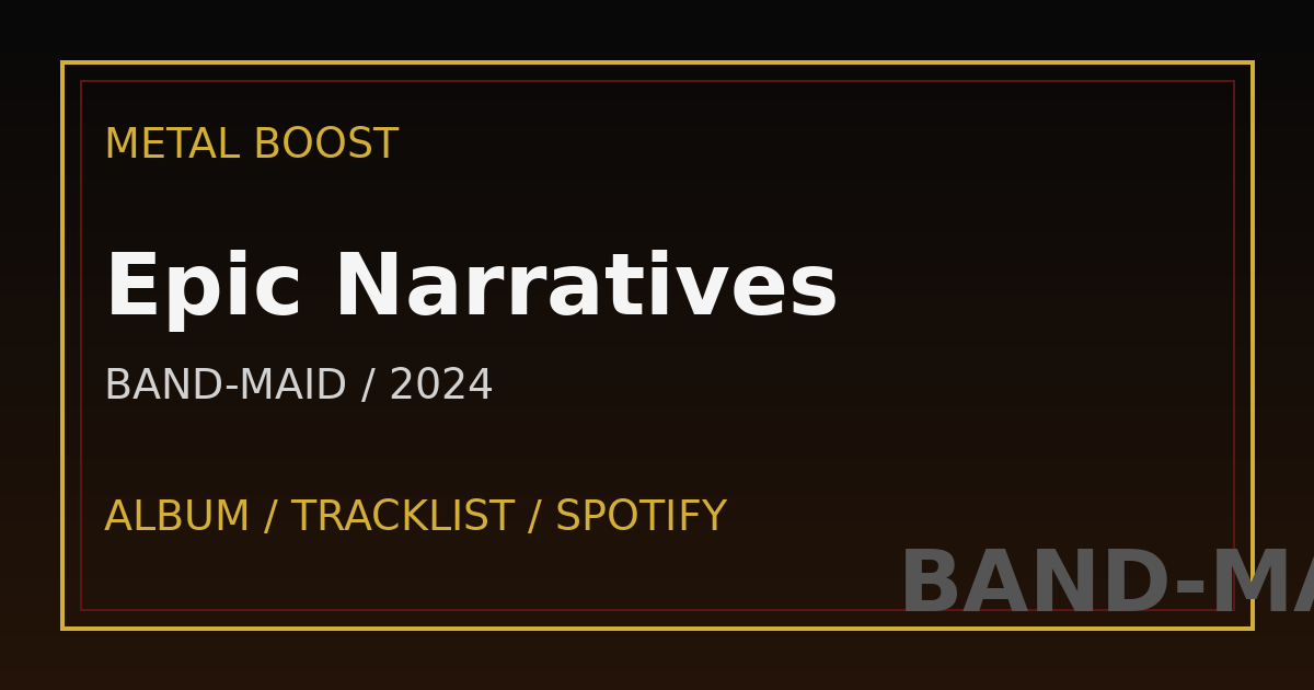 Epic Narratives – BAND-MAID | METAL BOOST album visual