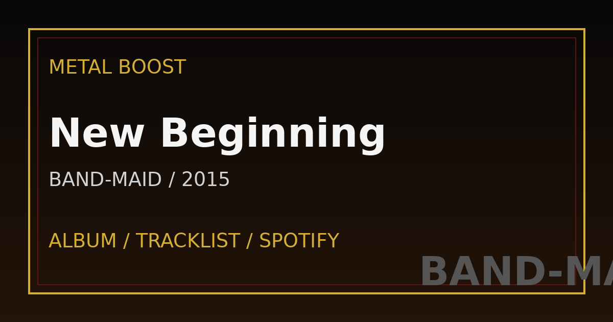 New Beginning – BAND-MAID | METAL BOOST album visual