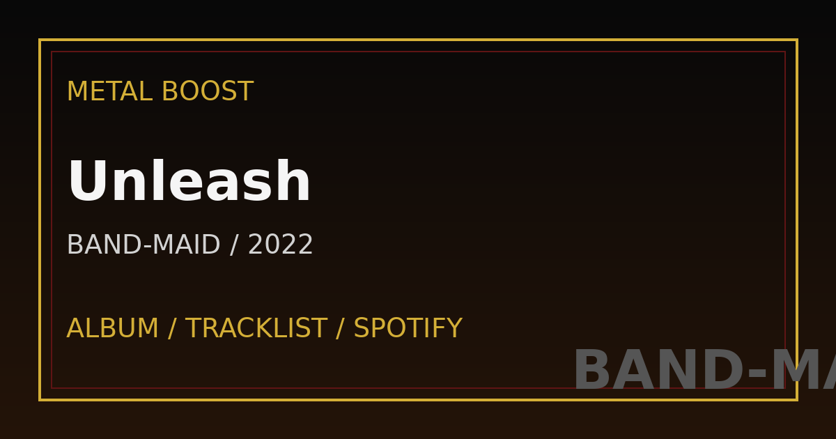 Unleash – BAND-MAID | METAL BOOST album visual