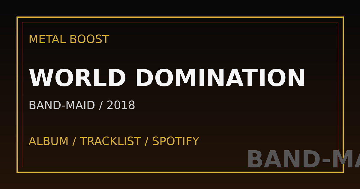WORLD DOMINATION – BAND-MAID | METAL BOOST album visual
