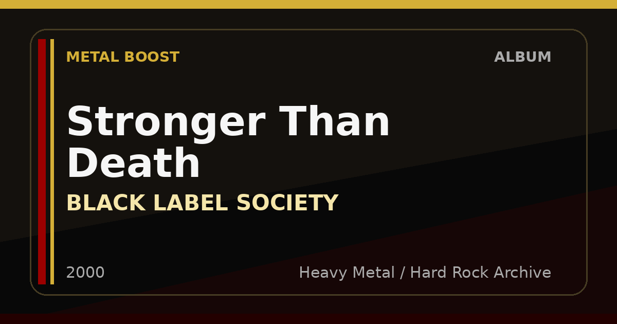 Stronger Than Death – BLACK LABEL SOCIETY | METAL BOOST album visual