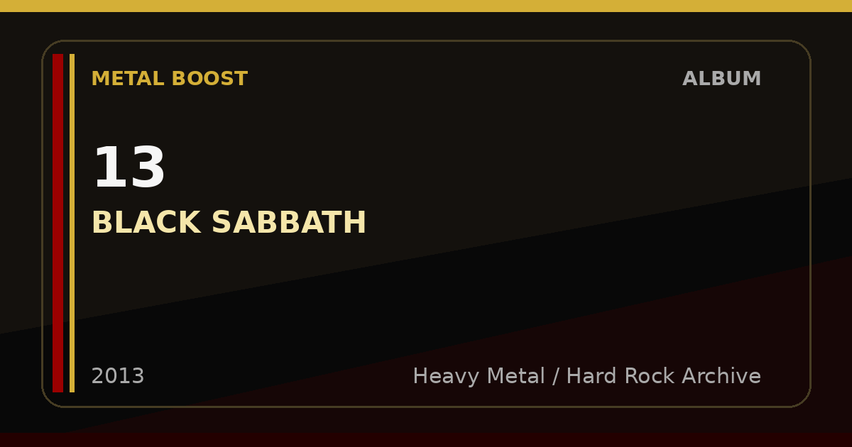 13 – BLACK SABBATH | METAL BOOST album visual
