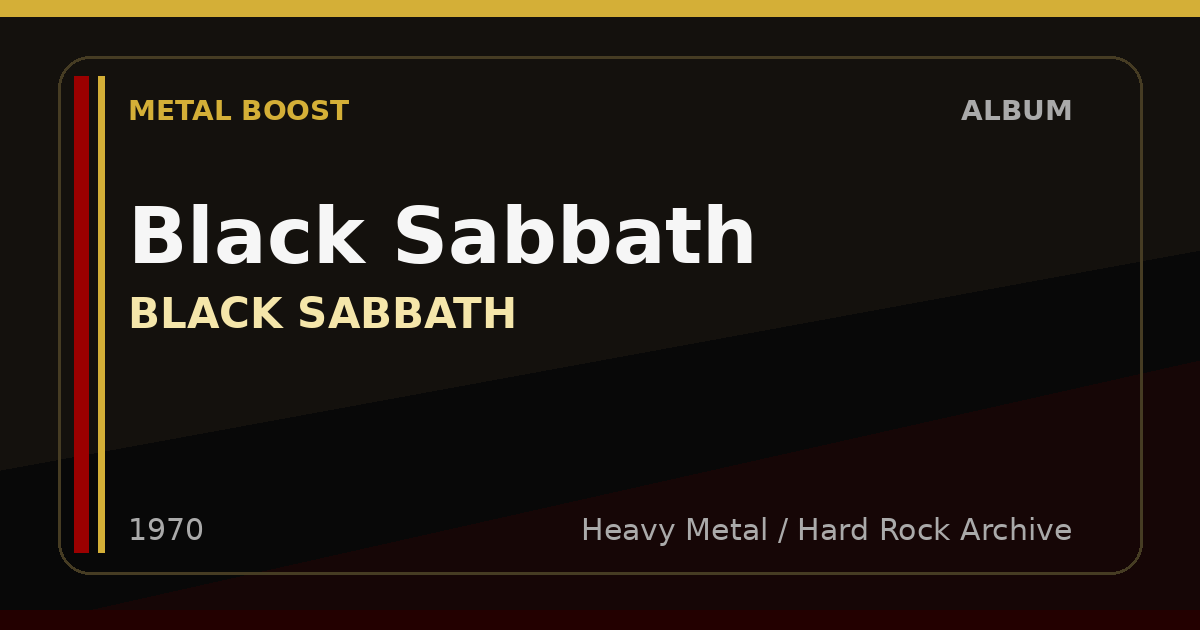 Black Sabbath – BLACK SABBATH | METAL BOOST album visual