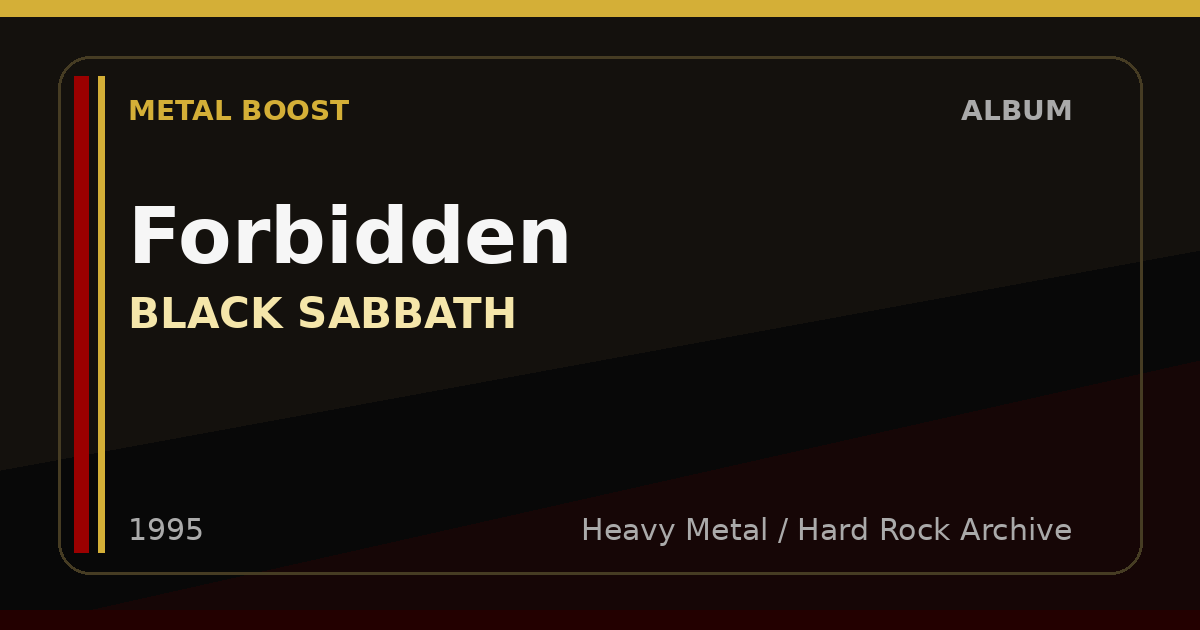 Forbidden – BLACK SABBATH | METAL BOOST album visual