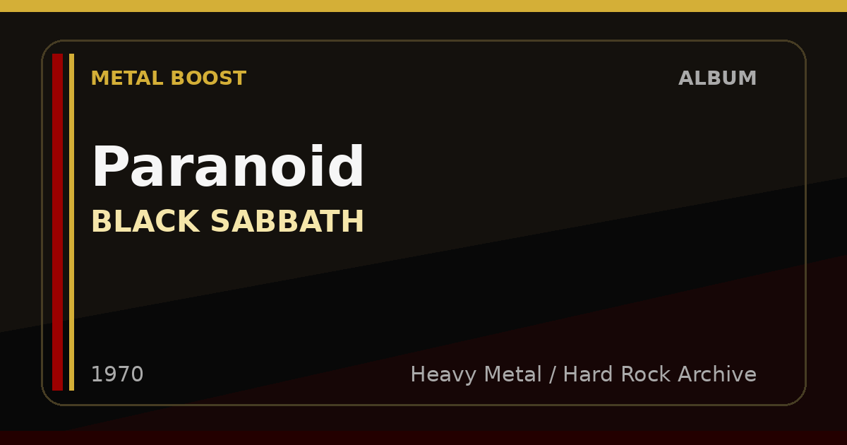 Paranoid – BLACK SABBATH | METAL BOOST album visual