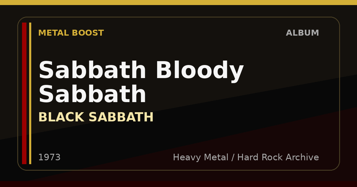 Sabbath Bloody Sabbath – BLACK SABBATH | METAL BOOST album visual