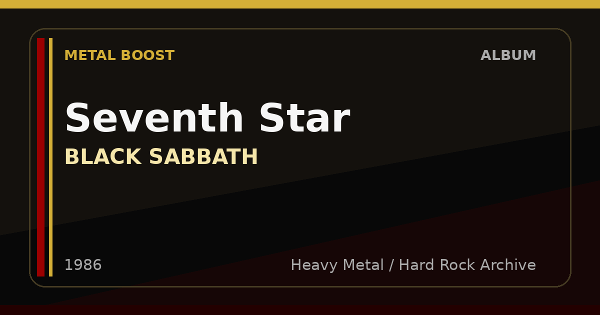 Seventh Star – BLACK SABBATH | METAL BOOST album visual