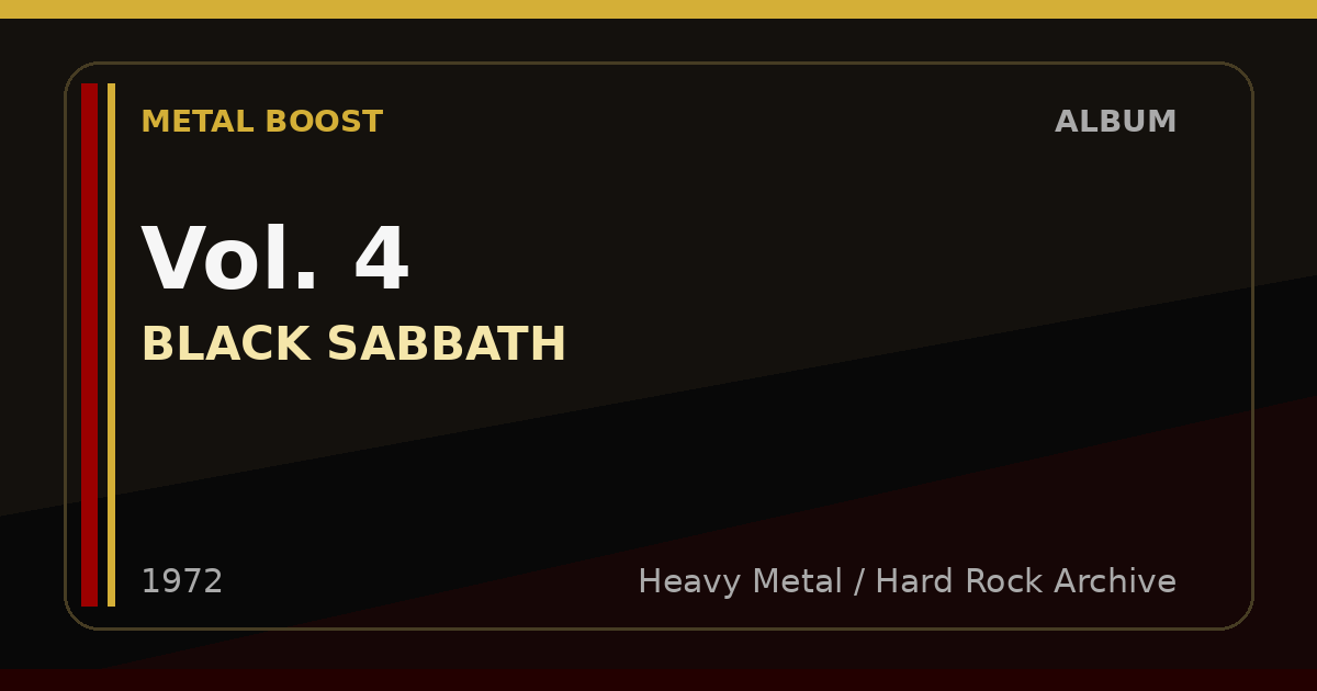 Vol. 4 – BLACK SABBATH | METAL BOOST album visual