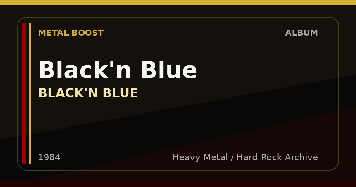 Black'n Blue – BLACK'N BLUE | METAL BOOST album visual