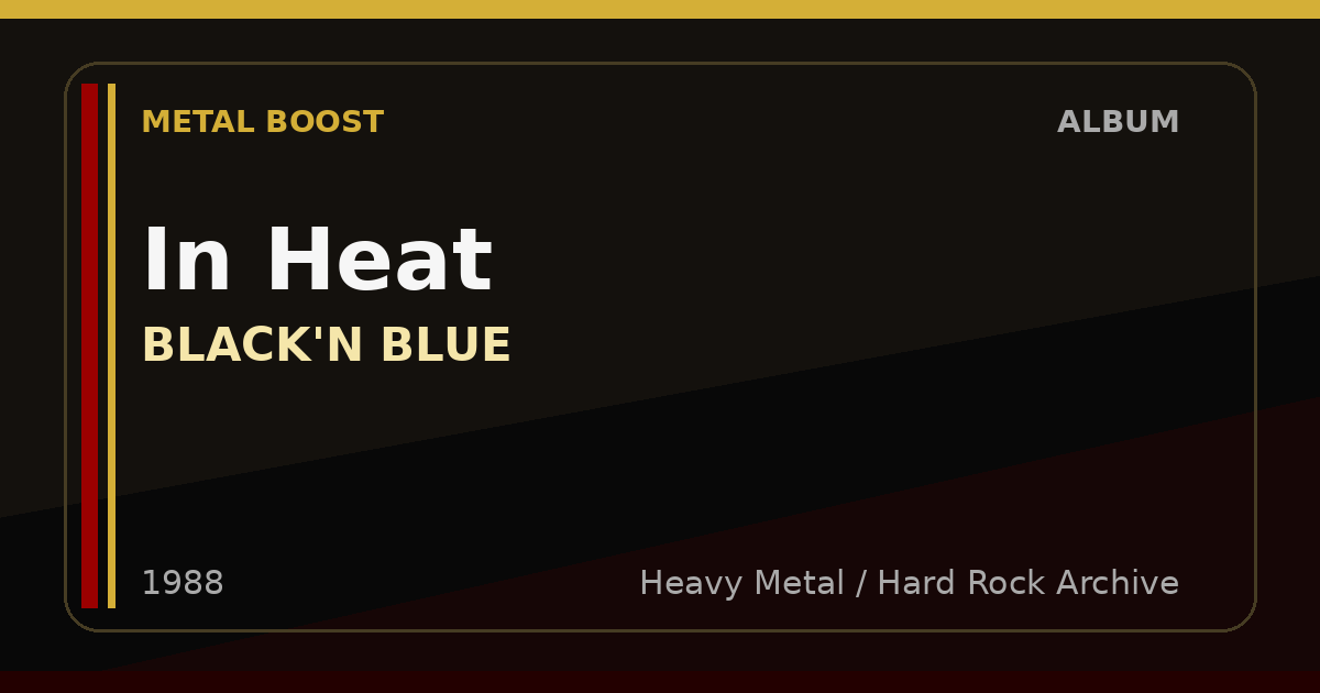 In Heat – BLACK'N BLUE | METAL BOOST album visual