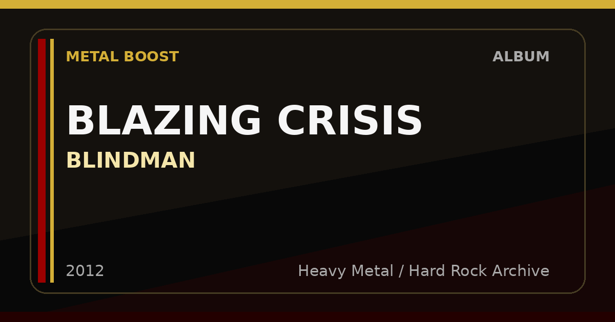 BLAZING CRISIS – BLINDMAN | METAL BOOST album visual