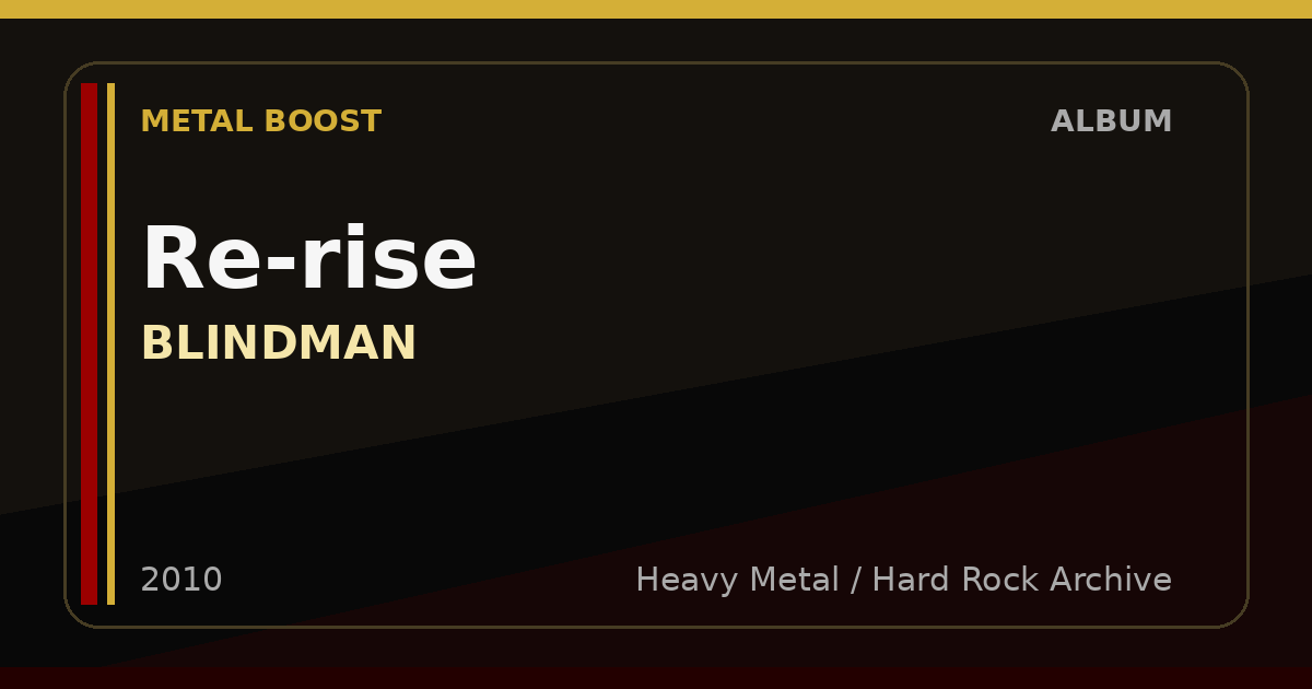 Re-rise – BLINDMAN | METAL BOOST album visual