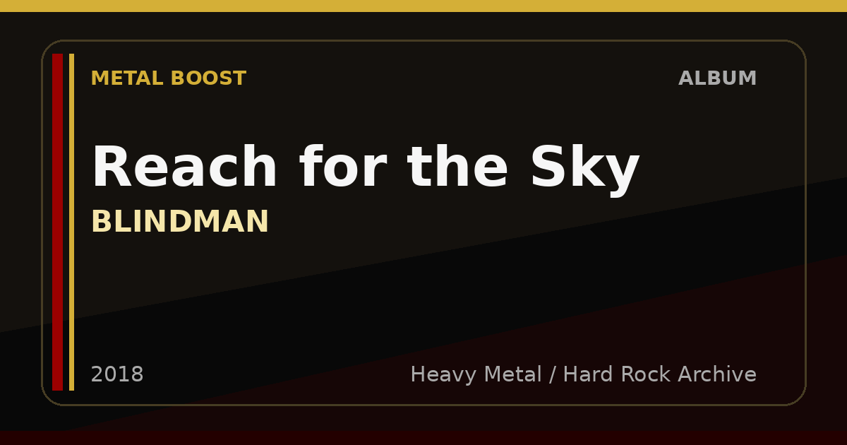 Reach for the Sky – BLINDMAN | METAL BOOST album visual