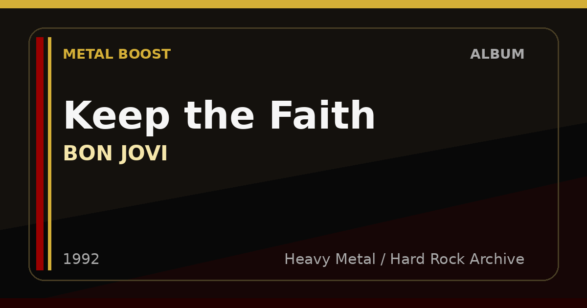 Keep the Faith – BON JOVI | METAL BOOST album visual