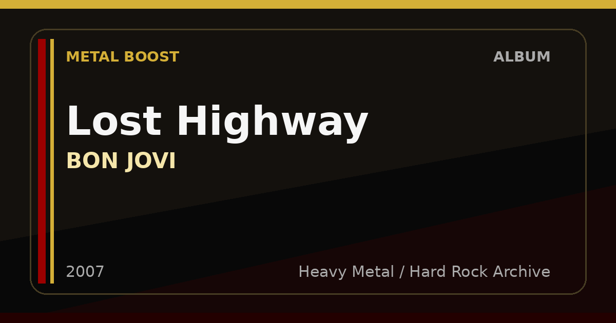 Lost Highway – BON JOVI | METAL BOOST album visual