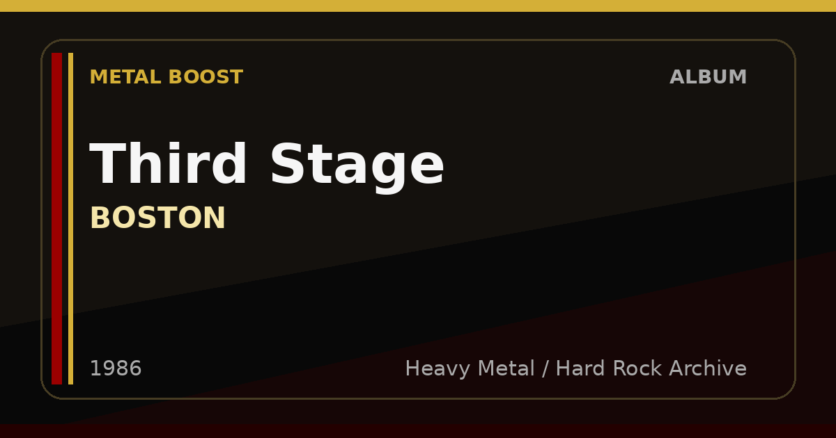 Third Stage – BOSTON | METAL BOOST album visual