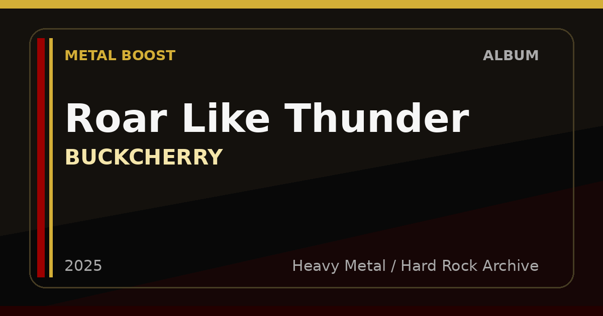 Roar Like Thunder – BUCKCHERRY | METAL BOOST album visual