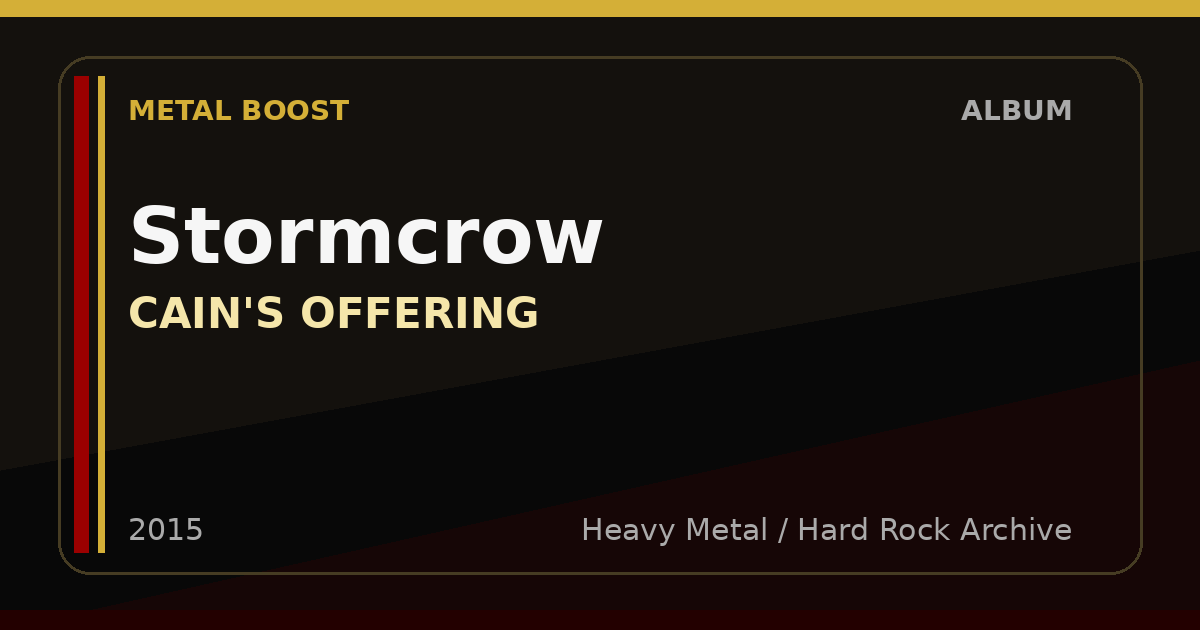 Stormcrow – CAIN'S OFFERING | METAL BOOST album visual