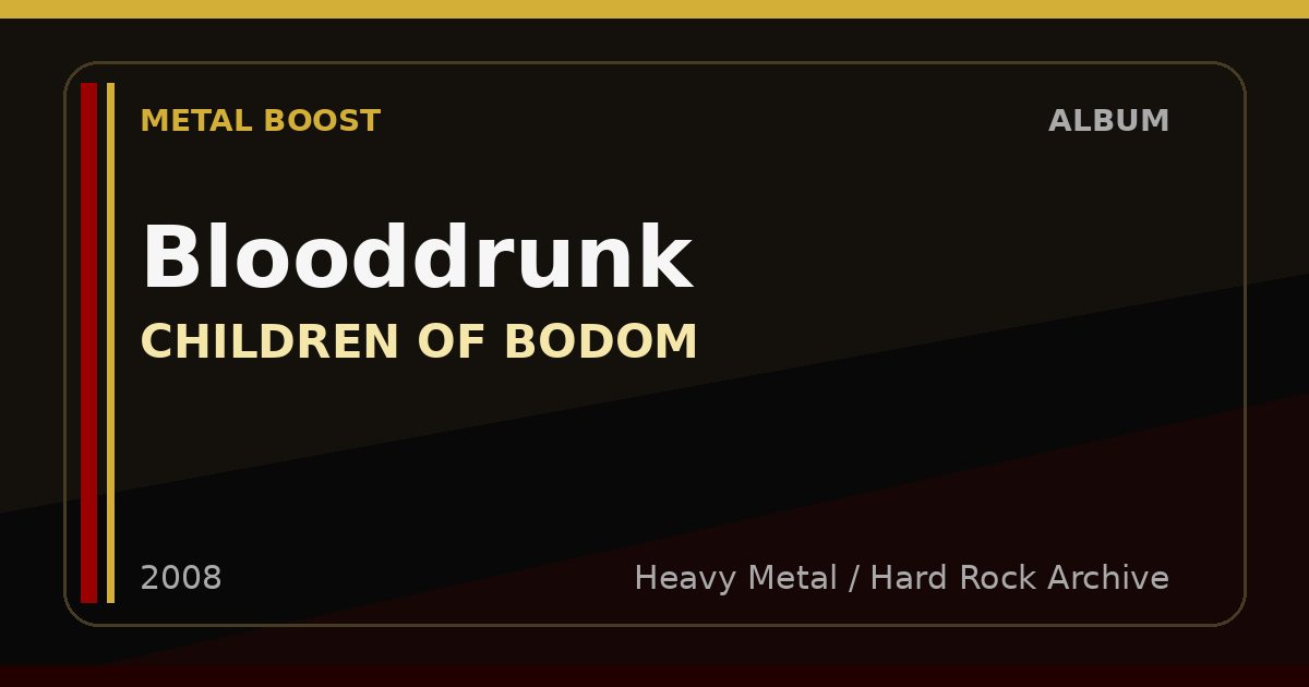 Blooddrunk – CHILDREN OF BODOM | METAL BOOST album visual