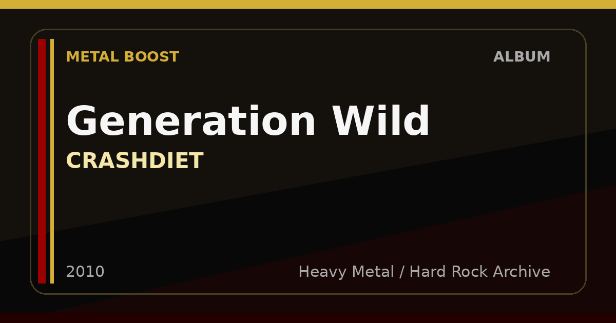 Generation Wild – CRASHDIET | METAL BOOST album visual