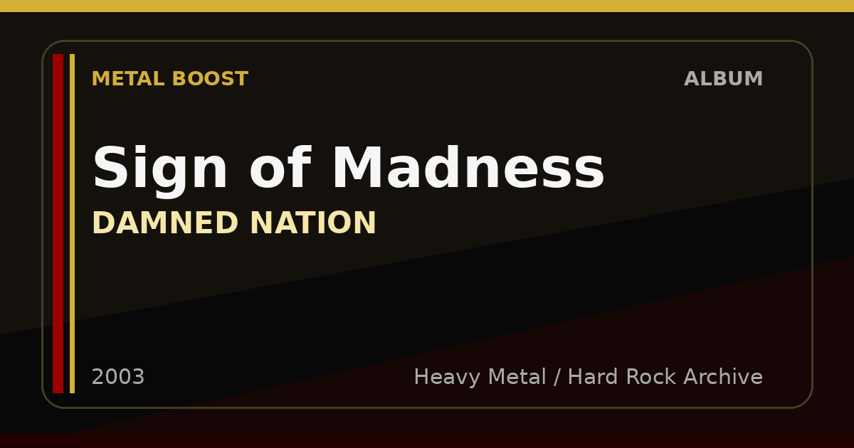 Sign of Madness – DAMNED NATION | METAL BOOST album visual
