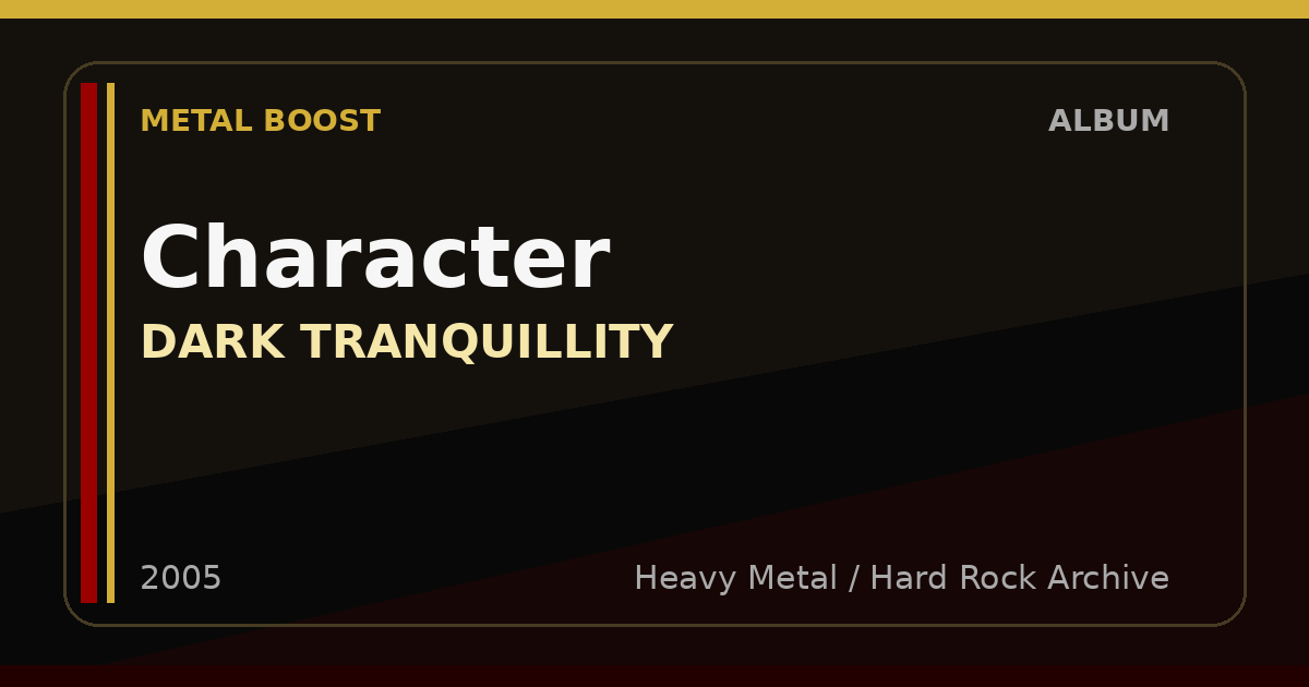 Character – DARK TRANQUILLITY | METAL BOOST album visual