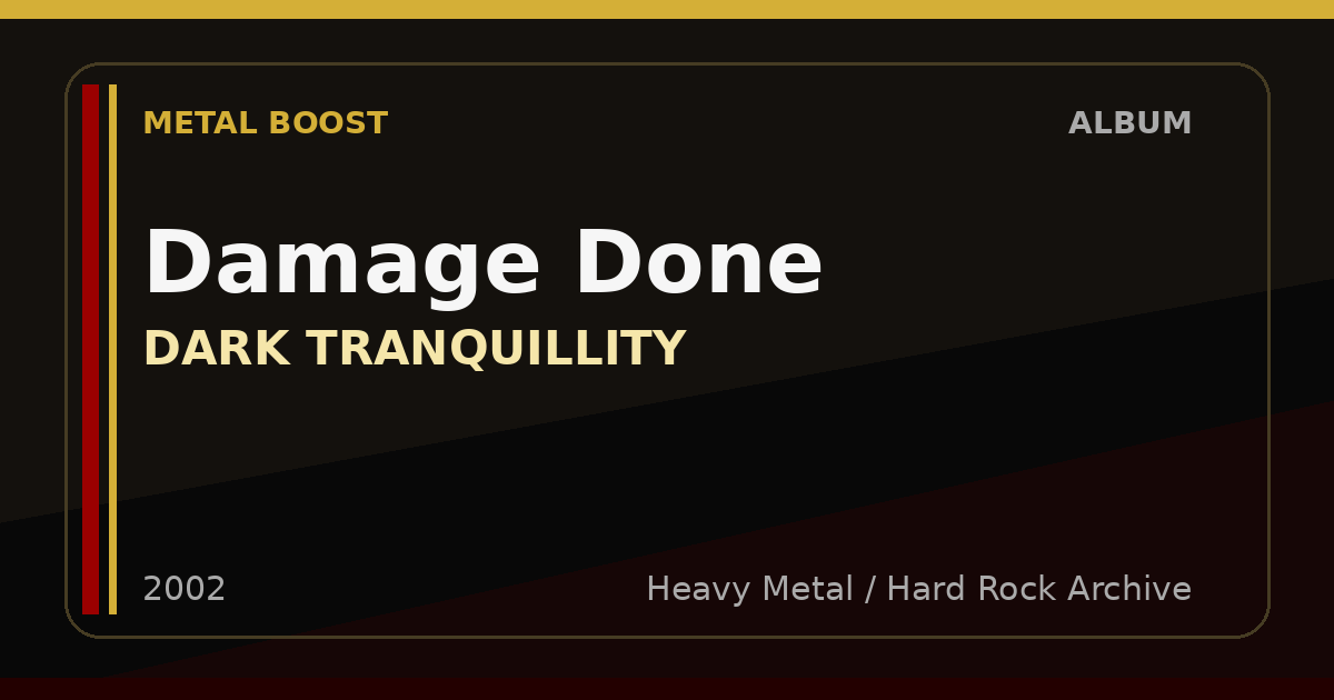 Damage Done – DARK TRANQUILLITY | METAL BOOST album visual