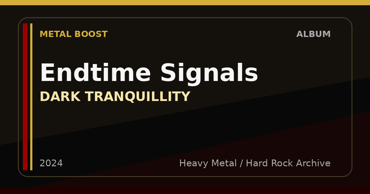 Endtime Signals – DARK TRANQUILLITY | METAL BOOST album visual