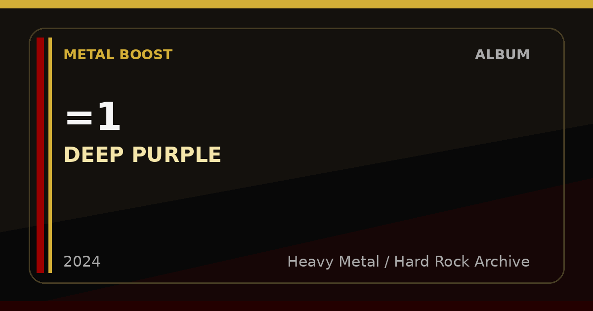 =1 – DEEP PURPLE | METAL BOOST album visual