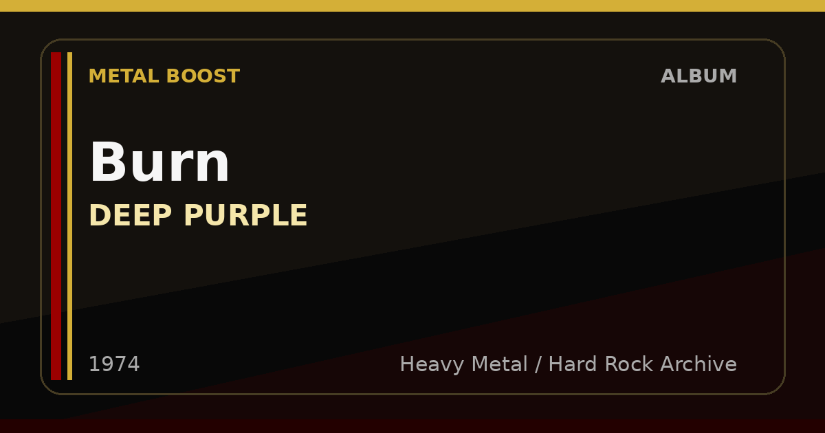 Burn – DEEP PURPLE | METAL BOOST album visual