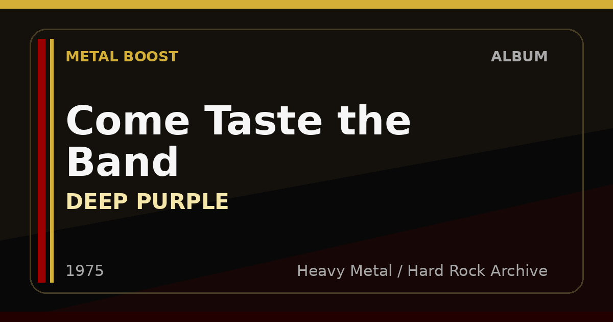 Come Taste the Band – DEEP PURPLE | METAL BOOST album visual