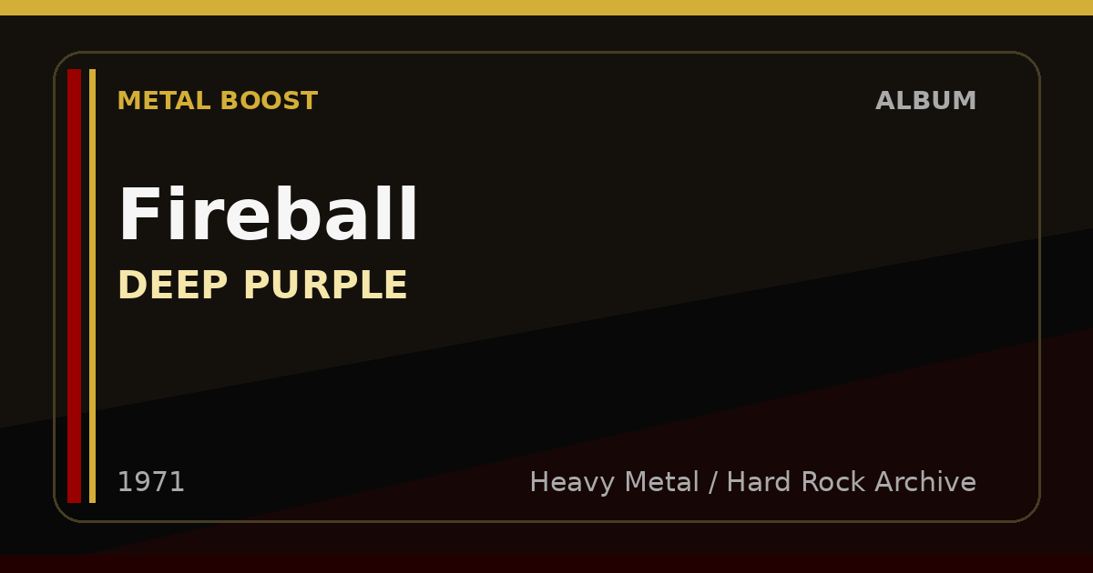 Fireball – DEEP PURPLE | METAL BOOST album visual