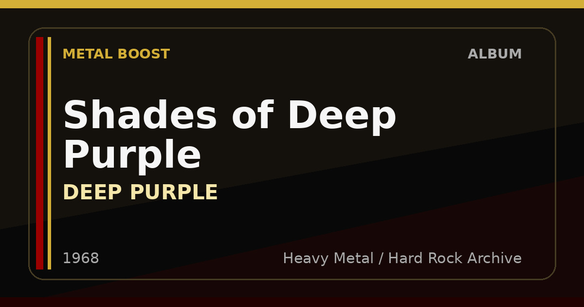 Shades of Deep Purple – DEEP PURPLE | METAL BOOST album visual