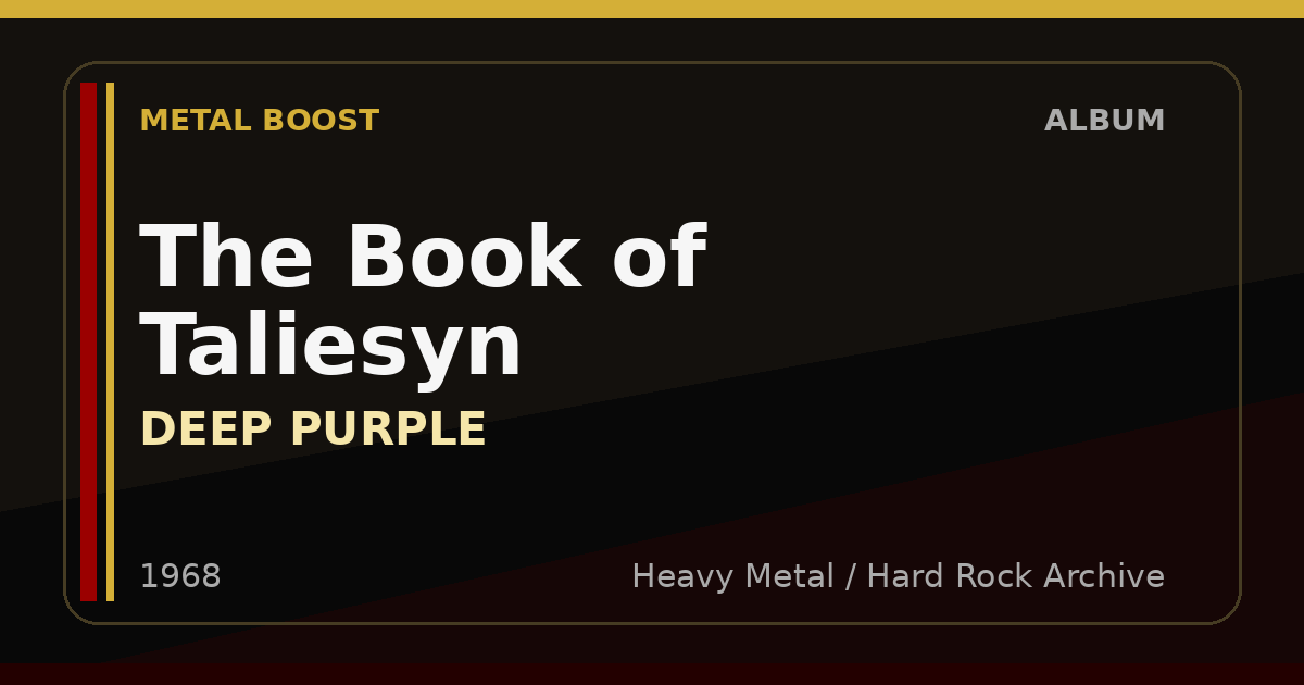 The Book of Taliesyn – DEEP PURPLE | METAL BOOST album visual