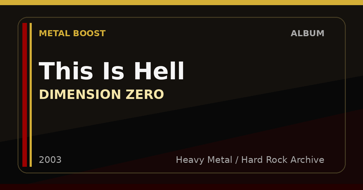 This Is Hell – DIMENSION ZERO | METAL BOOST album visual