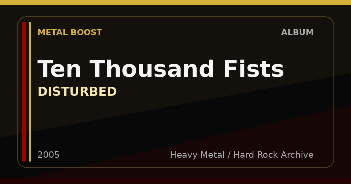 Ten Thousand Fists – DISTURBED | METAL BOOST album visual