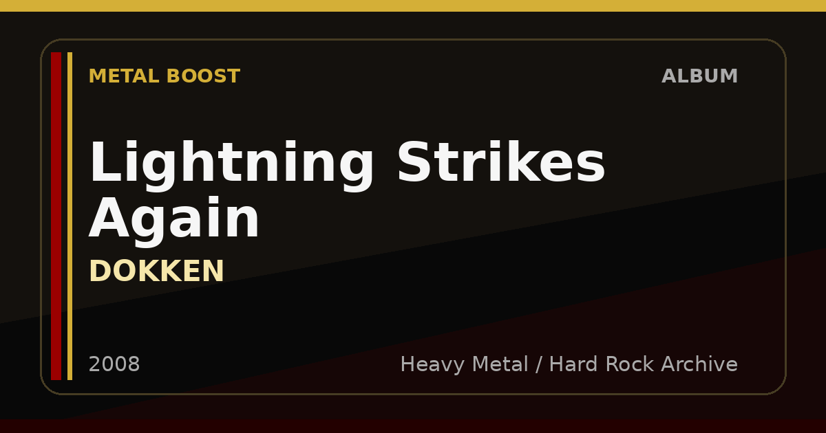 Lightning Strikes Again – DOKKEN | METAL BOOST album visual