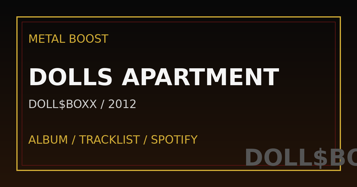 DOLLS APARTMENT – DOLL$BOXX | METAL BOOST album visual