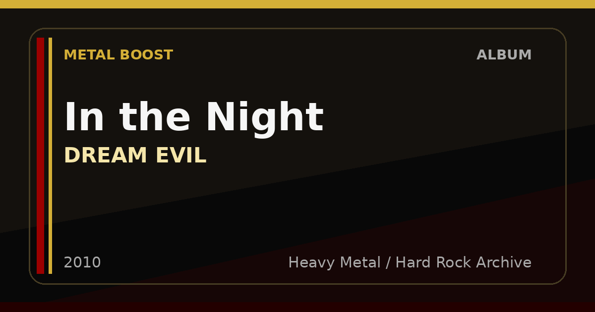 In the Night – DREAM EVIL | METAL BOOST album visual