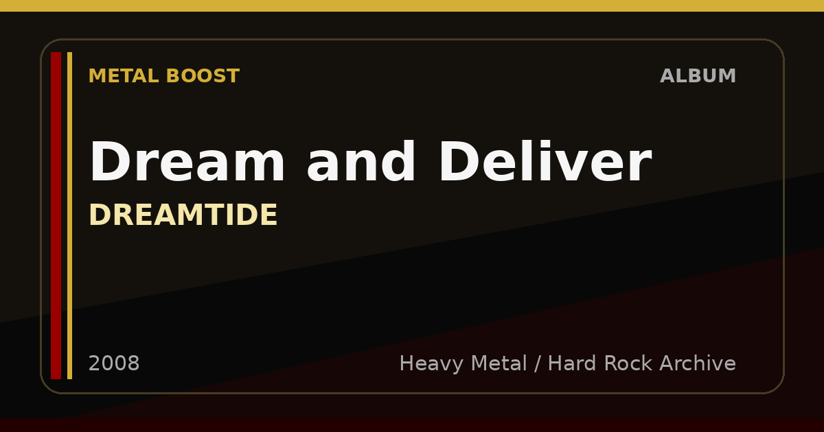 Dream and Deliver – DREAMTIDE | METAL BOOST album visual