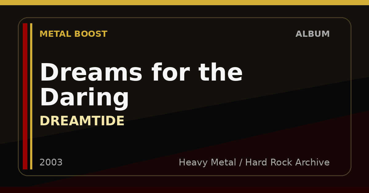 Dreams for the Daring – DREAMTIDE | METAL BOOST album visual