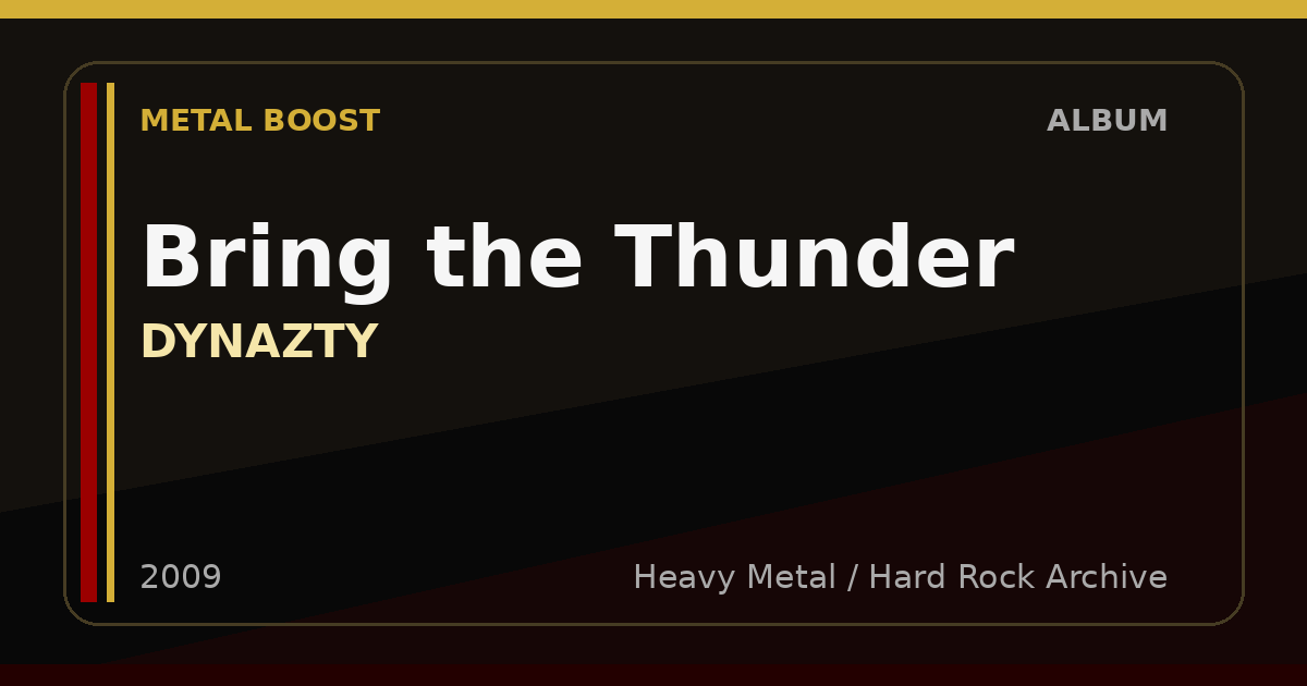 Bring the Thunder – DYNAZTY | METAL BOOST album visual