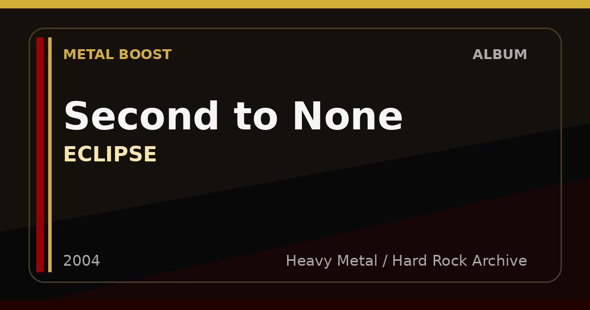 Second to None – ECLIPSE | METAL BOOST album visual