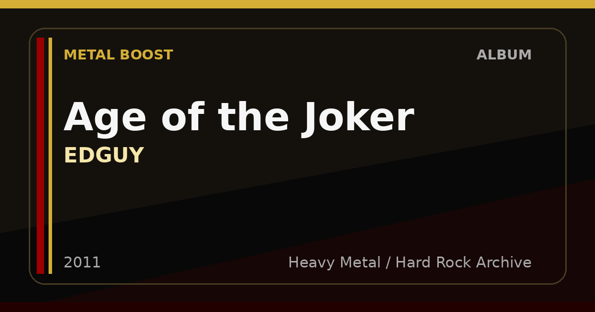 Age of the Joker – EDGUY | METAL BOOST album visual