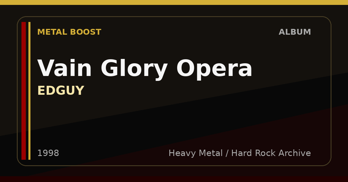 Vain Glory Opera – EDGUY | METAL BOOST album visual