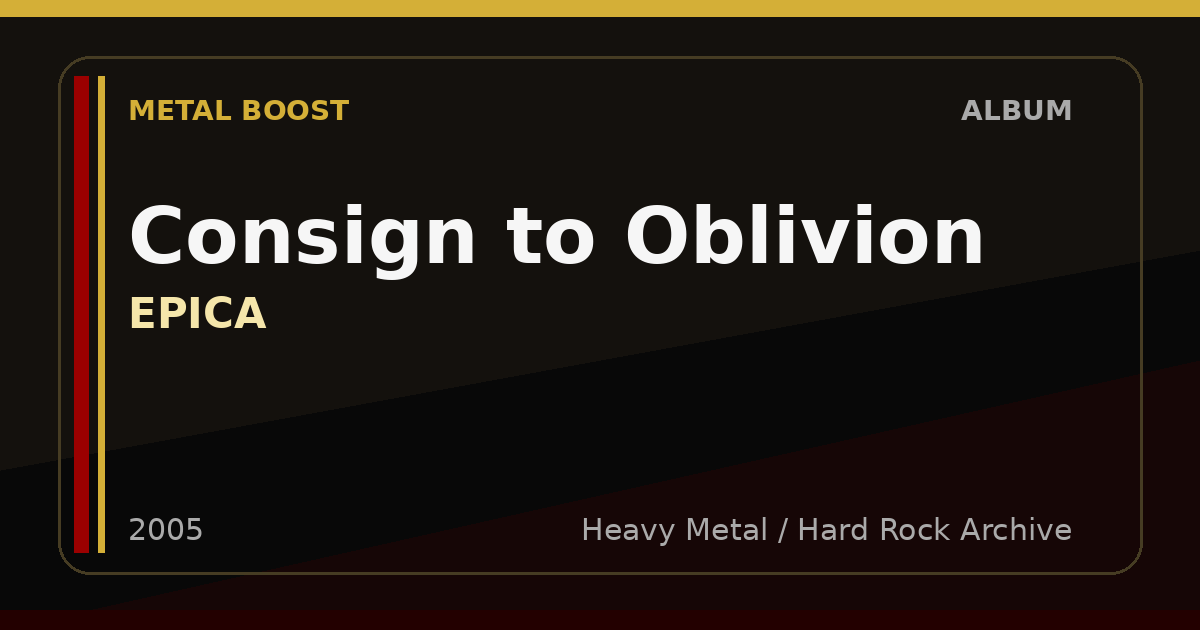 Consign to Oblivion – EPICA | METAL BOOST album visual