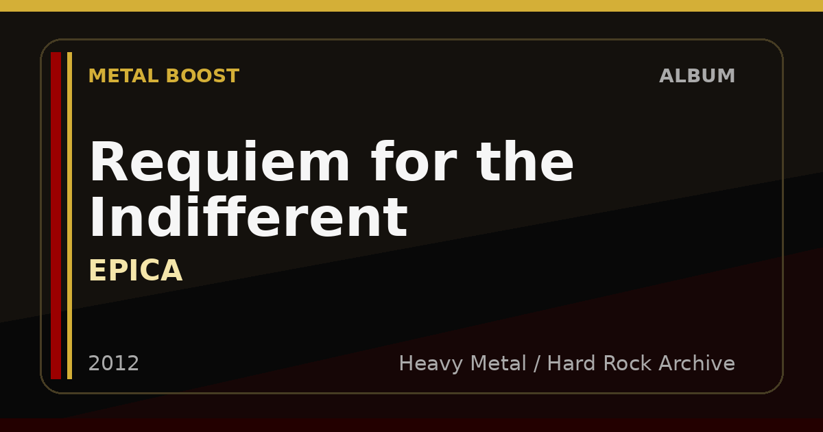 Requiem for the Indifferent – EPICA | METAL BOOST album visual