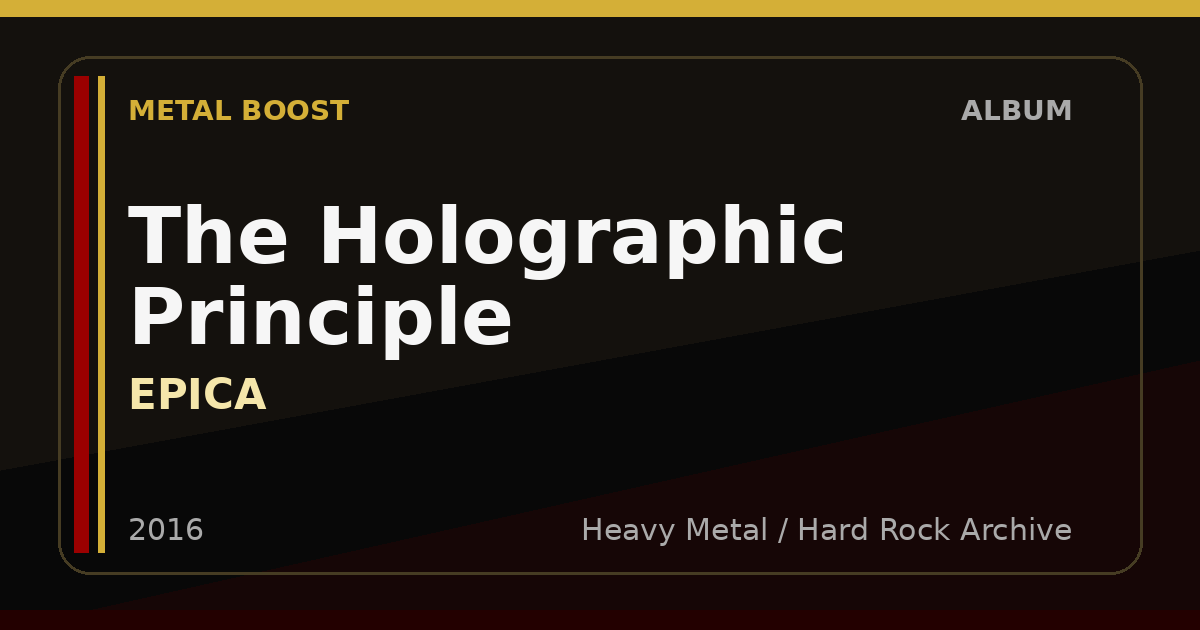 The Holographic Principle – EPICA | METAL BOOST album visual