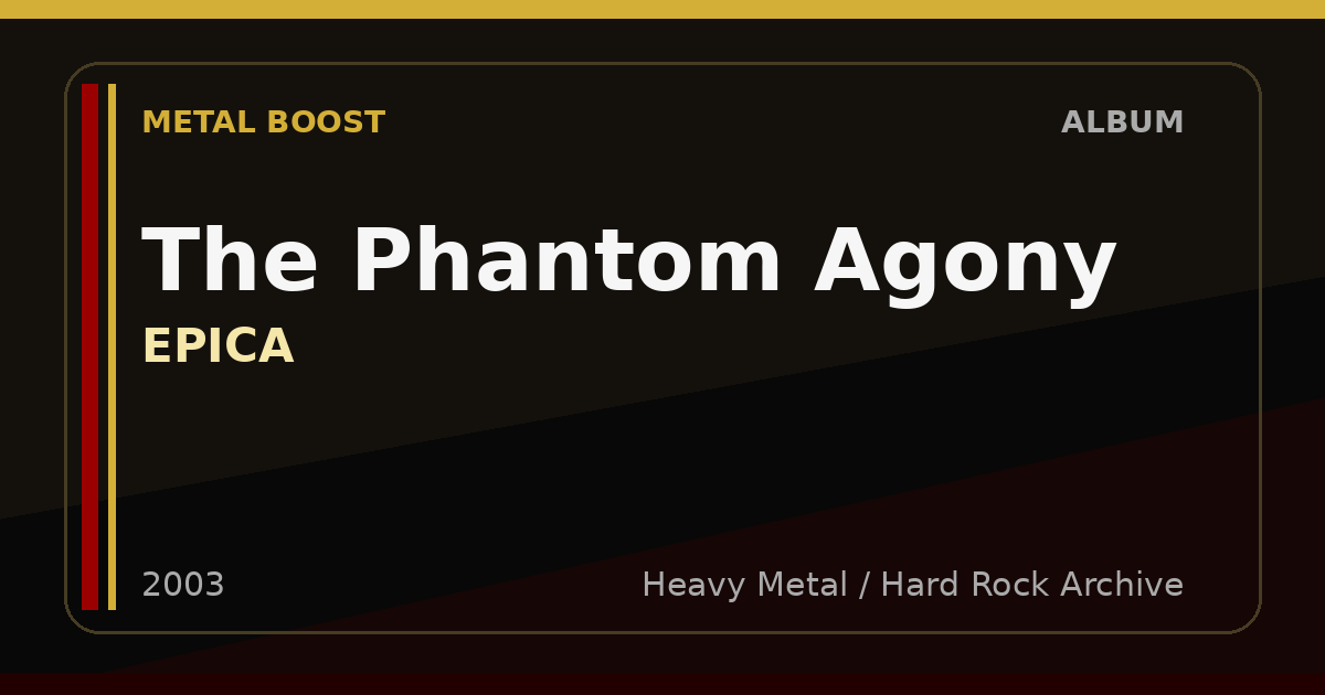 The Phantom Agony – EPICA | METAL BOOST album visual