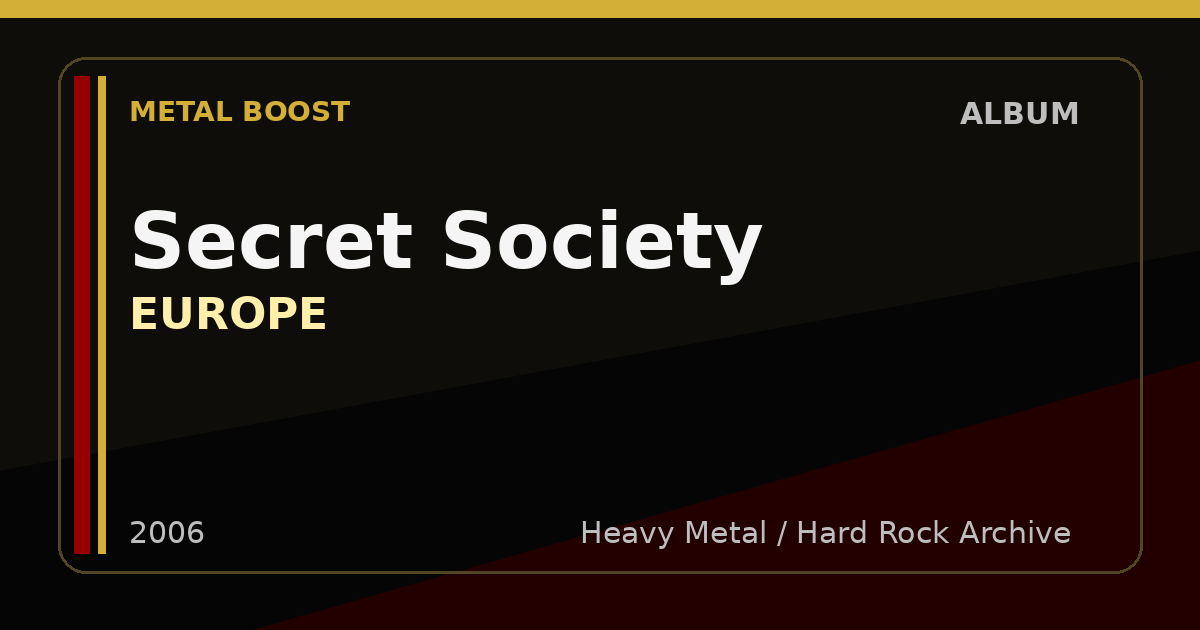 Secret Society – EUROPE | METAL BOOST album visual